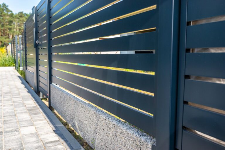 modern metal fence